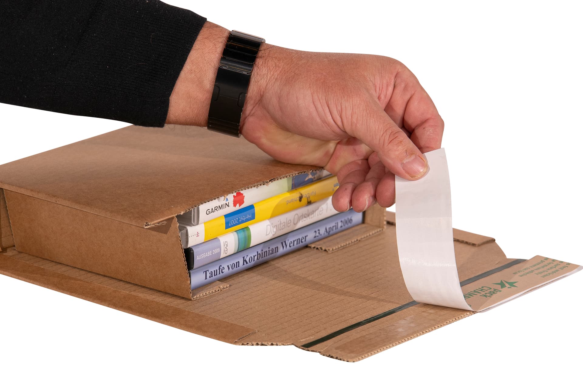 Wickelverpackung DIN A5 seitliche Packgutaufnahme massiv 217x155x60 9