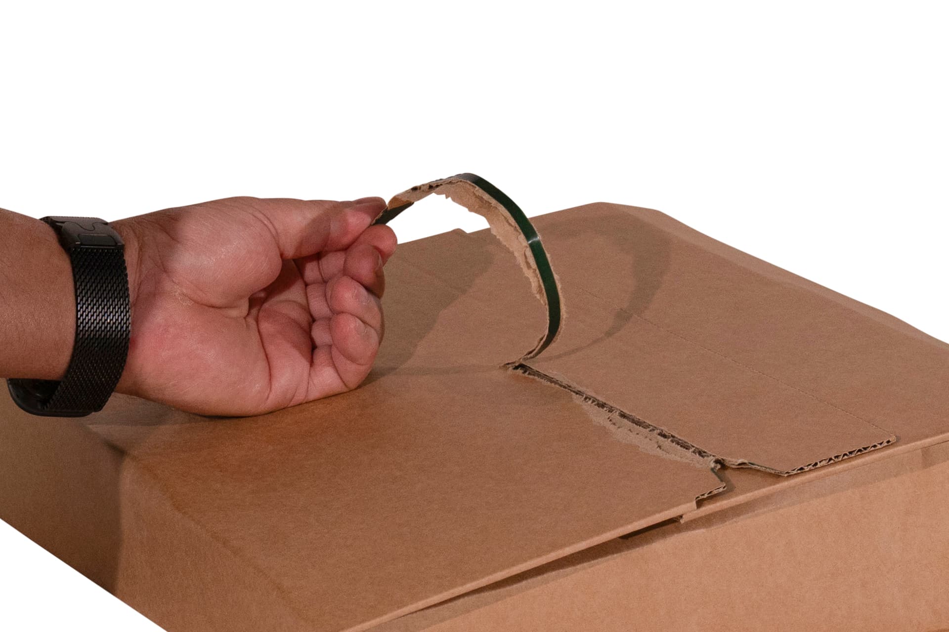 Wickelverpackung Ordner wiederverschließbar zentrale Packgutaufnahme 350x320x80 3