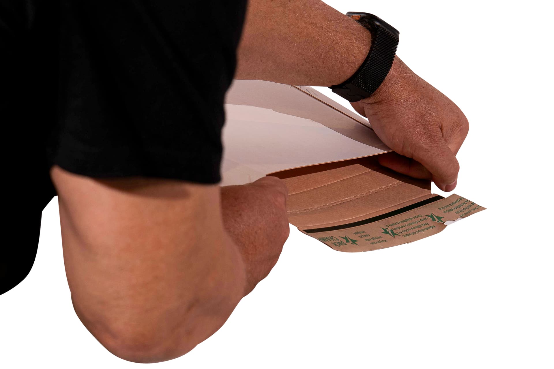 Versandtasche quer, weiß 5