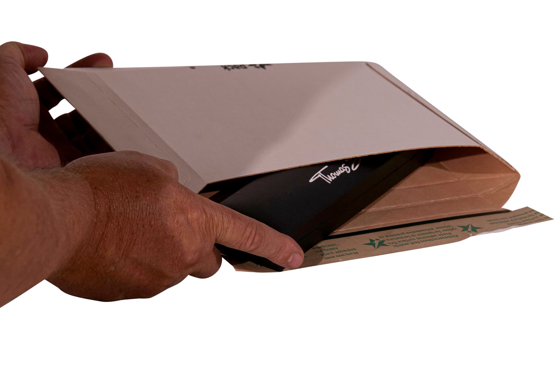 Versandtasche quer, weiß 4