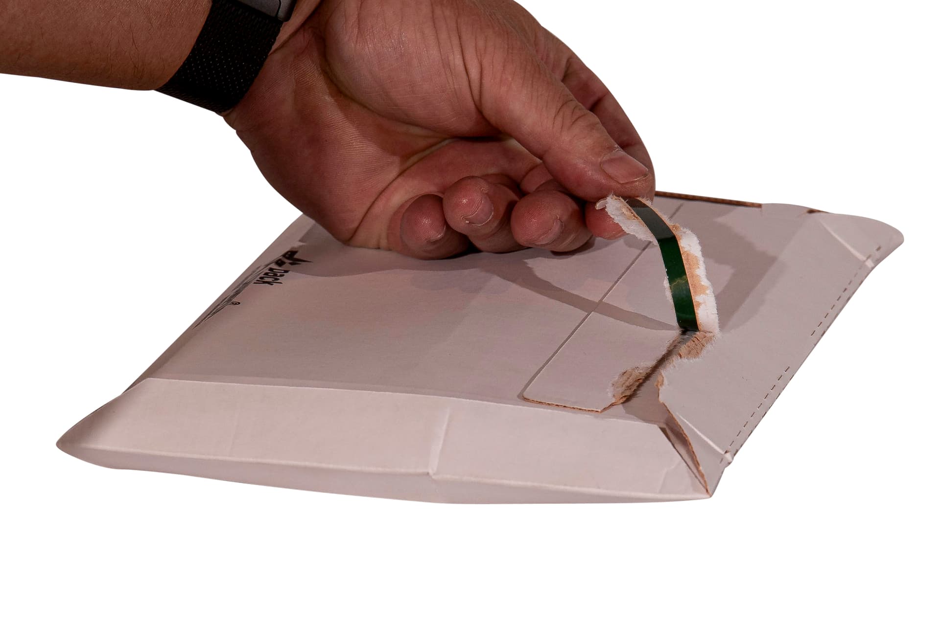 Versandtasche quer, weiß 3