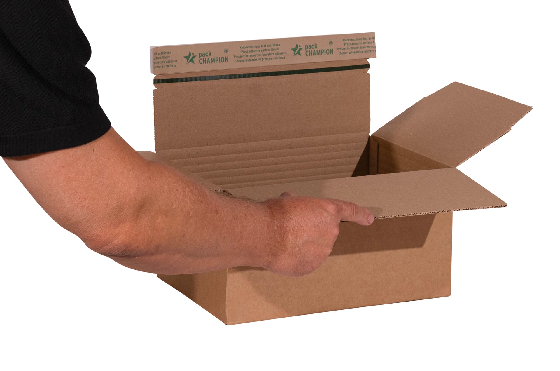 Fix-Aufrichtekarton DIN C9 höhenvariable 2-wellig 500x390x350 – Bild 1